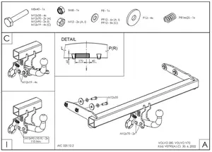 Фаркоп Galia V079A для Volvo S80 и V70