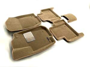 Коврики в салон текстильные Euromat 3D lux MERCEDES ML-class W164 (2006-2012), бежевые(5 шт.)