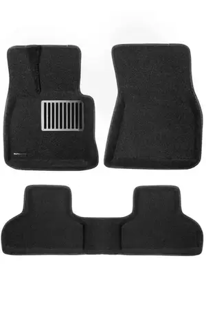 Коврики в салон текстильные Euromat 3D lux BMW X6 (E71) (2008-2014), черные (3 шт.)