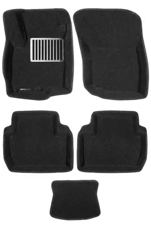 Коврики в салон текстильные Euromat 3D lux MITSUBISHI Outlander 3 (2012-2018), черные (5 шт.)