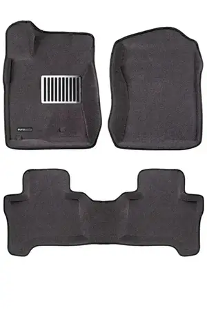 Коврики в салон текстильные Euromat 3D lux TOYOTA Land Cruiser Prado 120 (2003-2010), серые (5 шт.)
