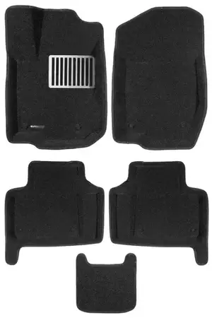 Коврики в салон текстильные Euromat 3D lux MERCEDES GL-class W164 (2006-2012), черные (5 шт.)