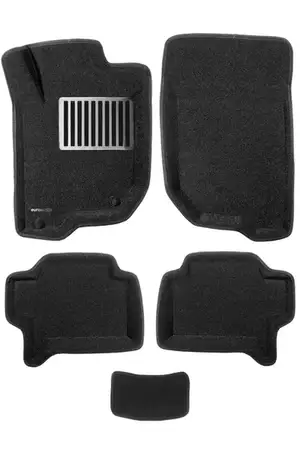 Коврики в салон текстильные Euromat 3D lux MITSUBISHI L200 (2007-2015), черные (5 шт.)