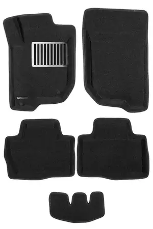 Коврики в салон текстильные Euromat 3D lux MITSUBISHI Pajero Sport (2016-2018), черные (5 шт.)