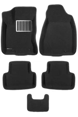 Коврики в салон текстильные Euromat 3D lux NISSAN X-Trail Т31 (2007-2014), черные (5 шт.)