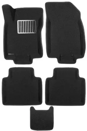 Коврики в салон текстильные Euromat 3D lux NISSAN X-Trail Т32 (2015-2018), черные (5 шт.)