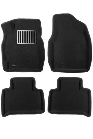 Коврики в салон текстильные Euromat 3D lux PORSCHE Volkswagen Touareg (2010-2018), черные (5 шт.)
