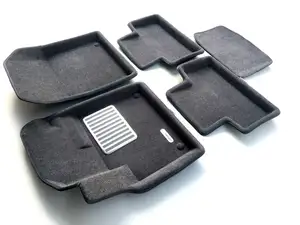 Коврики в салон текстильные Euromat 3D lux LAND ROVER Range Rover Evogue (2011-2017), серые (5 шт.)