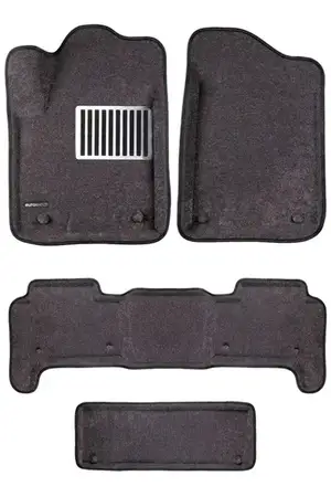 Коврики в салон текстильные Euromat 3D Lux INFINITI QX 56/80 /NISSAN Patrol (2010-) (3 ряд) серые C5