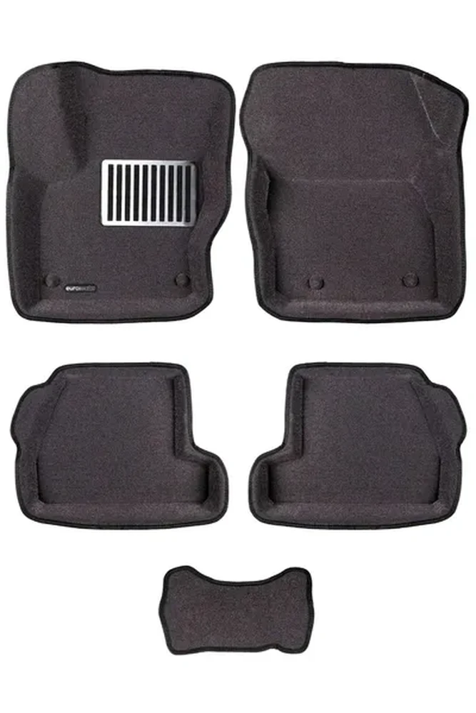 Коврики в салон текстильные Euromat 3D Lux FORD Focus 3 HB/SD/WAG (2011-2014-) серые C1 Коврики в салон текстильные Euromat 3D Lux FORD Focus 3 HB/SD/WAG (2011-2014-) серые C1