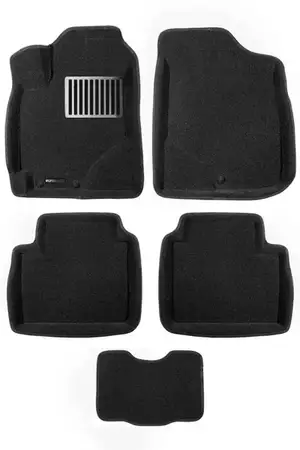 Коврики в салон текстильные Euromat 3D lux Geely Emgrand 7 (2016-н.в.), черные (5 шт.)