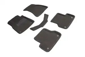 Коврики в салон текстильные SeiNtex 3D Audi A6 (C7) 2011-17 серые (код7 №86836)