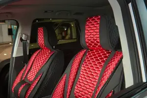 Каркасные накидки для сидений автомобиля из велюра Comfort Premier Красно-черный