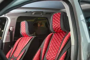 Каркасные накидки для сидений автомобиля из велюра Comfort Premier Красно-черный
