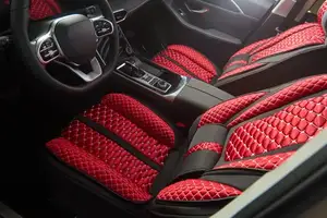 Каркасные накидки для сидений автомобиля из велюра Comfort Premier Красно-черный