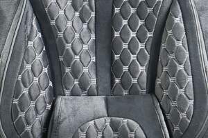 Каркасные накидки для сидений автомобиля из велюра Comfort Premier Серые