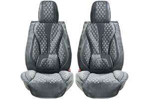 Каркасные накидки для сидений автомобиля из велюра Comfort Premier Серые