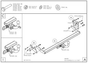 Фаркоп Galia K039A для Kia Rio