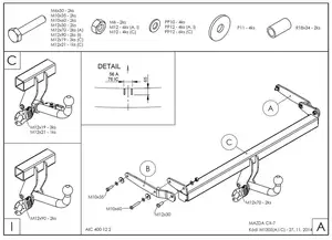 Быстросъёмный фаркоп Galia M130C для Mazda CX-7
