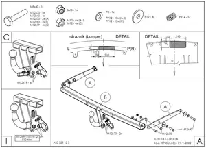 Фаркоп Galia T074A для Toyota Corolla