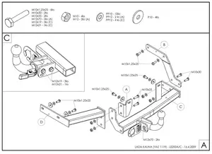 Быстросъёмный фаркоп Galia L020C для Lada