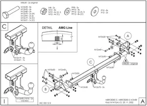 Фаркоп Galia M141A для Mercedes-Benz w205