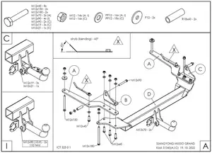 Быстросъёмный фаркоп Galia S134C для KGM и SsangYong