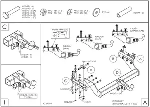 Фаркоп Galia I021A для Iveco Daily