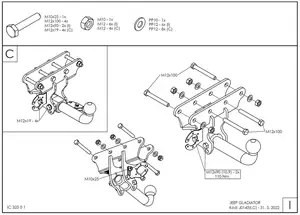 Фаркоп Galia J014A для Jeep Gladiator