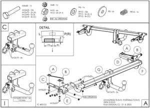 Быстросъёмный фаркоп Galia D052C для Forthing T5 Evo