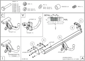 Быстросъёмный фаркоп Galia H113C для Hyundai Ioniq 6