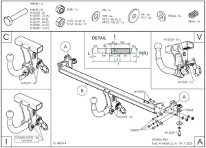 Фаркоп Galia H114A для Honda ZR-V