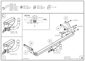 Фаркоп Galia S121A для Suzuki Swift