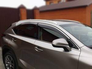 Дефлекторы окон накладные HONDA ACCORD VIII (2008-) «ALVI-STYLE» нерж.молд. передние двери