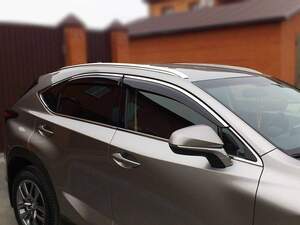 Дефлекторы окон накладные HYUNDAI ELANTRA V (2010-) седан «ALVI-STYLE» нерж.молдинг