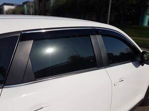 Дефлекторы окон накладные HONDA CR-V III (2006-2012) «КОБРА Тюнинг» хром.молдинг