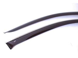 Дефлекторы окон накладные HYUNDAI SOLARIS (2011-) хэтчбек «КОБРА Тюнинг» хром.молдинг