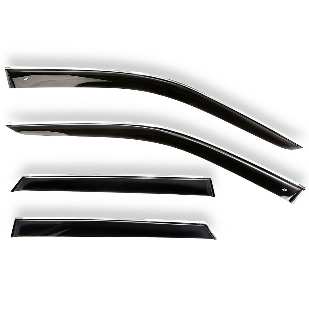 Дефлекторы окон накладные MAZDA CX7 (2006-) «КОБРА Тюнинг» хром молдинг Дефлекторы окон накладные MAZDA CX7 (2006-) «КОБРА Тюнинг» хром молдинг