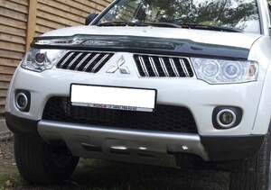 Дефлектор для капота (отбойник) MITSUBISHI L200 2006-/MITSUBISHI PAJERO SPORT II 2008 "EGR"