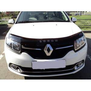 Дефлектор для капота (отбойник) RENAULT LOGAN (2014-) «VIP-TUNING»