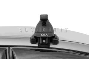 Багажник «LUX» с дугами 1,3м прямоуг. в пластике для а/м Peugeot 3008 SUV 2009-... г.в. Крепл. за двер.проемы