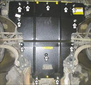 Защита MOTODOR двигателя, КПП, гидроусилителя руля Audi A6 Allroad  2012-2017 универсал