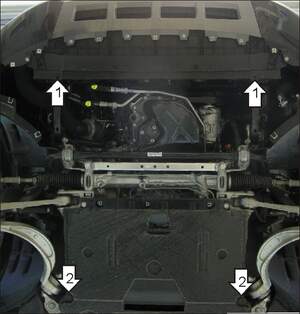 Защита MOTODOR двигателя, КПП Audi Q5  2008-2012 Внедорожник