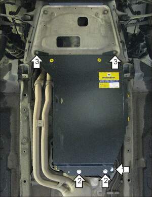 Защита MOTODOR КПП BMW X3 (e83) 2004-2010 Внедорожник