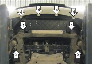 Защита MOTODOR радиатора BMW X5 (e70) 2010-2013 Внедорожник Защита MOTODOR радиатора BMW X5 (e70) 2010-2013 Внедорожник