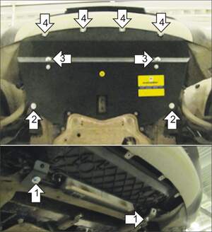 Защита MOTODOR радиатора BMW X5 (e70) 2010-2013 Внедорожник