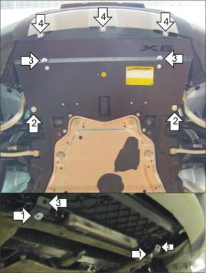 Защита MOTODOR радиатора BMW X6 (e71, E72) 2010-2014 Внедорожник Защита MOTODOR радиатора BMW X6 (e71, E72) 2010-2014 Внедорожник