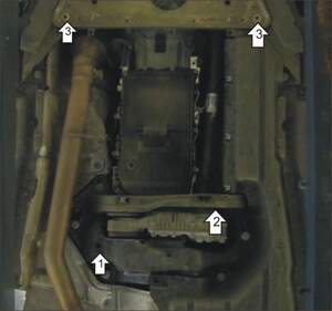 Защита MOTODOR КПП, разд.коробки BMW X6 (e71, E72) 2008-2010 Внедорожник