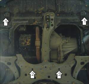 Усиленная защита картера двигателя, КПП (2 мм, сталь) для Toyota Matrix 2001-2007, Geely Emgrand EC7 седан 2011-2018, BYD F3 седан 2005-2013, BYD F3R 2007-