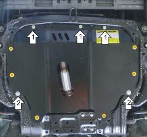 Усиленная защита картера двигателя, КПП (2 мм, сталь) для Changan Eado седан 2013-2016 Усиленная защита картера двигателя, КПП (2 мм, сталь) для Changan Eado седан 2013-2016